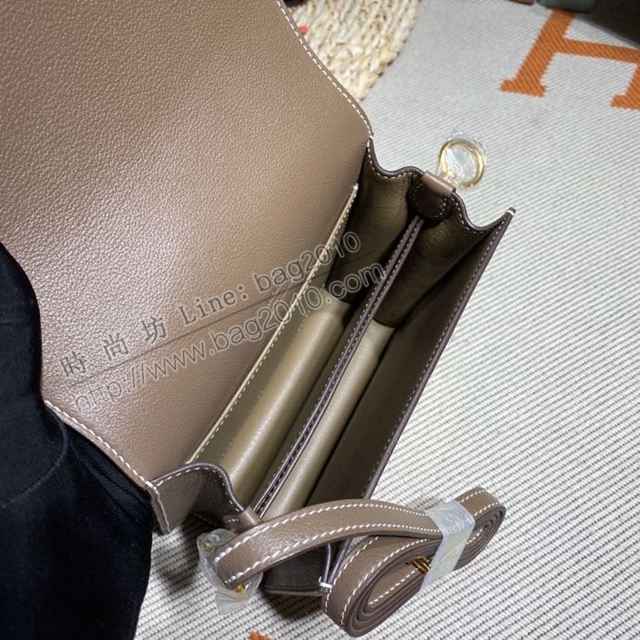 HERMES女包 豬鼻子包 Roulis Evercolor皮 大象灰 愛馬仕百搭款單肩包 愛馬仕斜挎背包  Ama1703